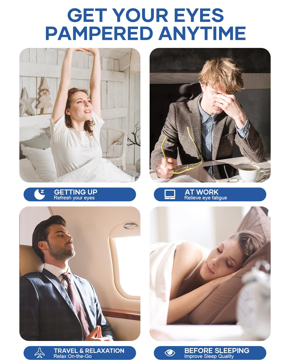 Zinpaza travel bag included with silk sleep mask for on-the-go use