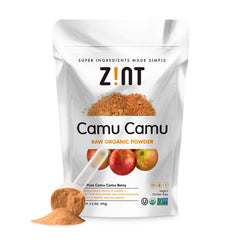Zint Camu Camu powder bottle for vitamin C rich smoothies.
