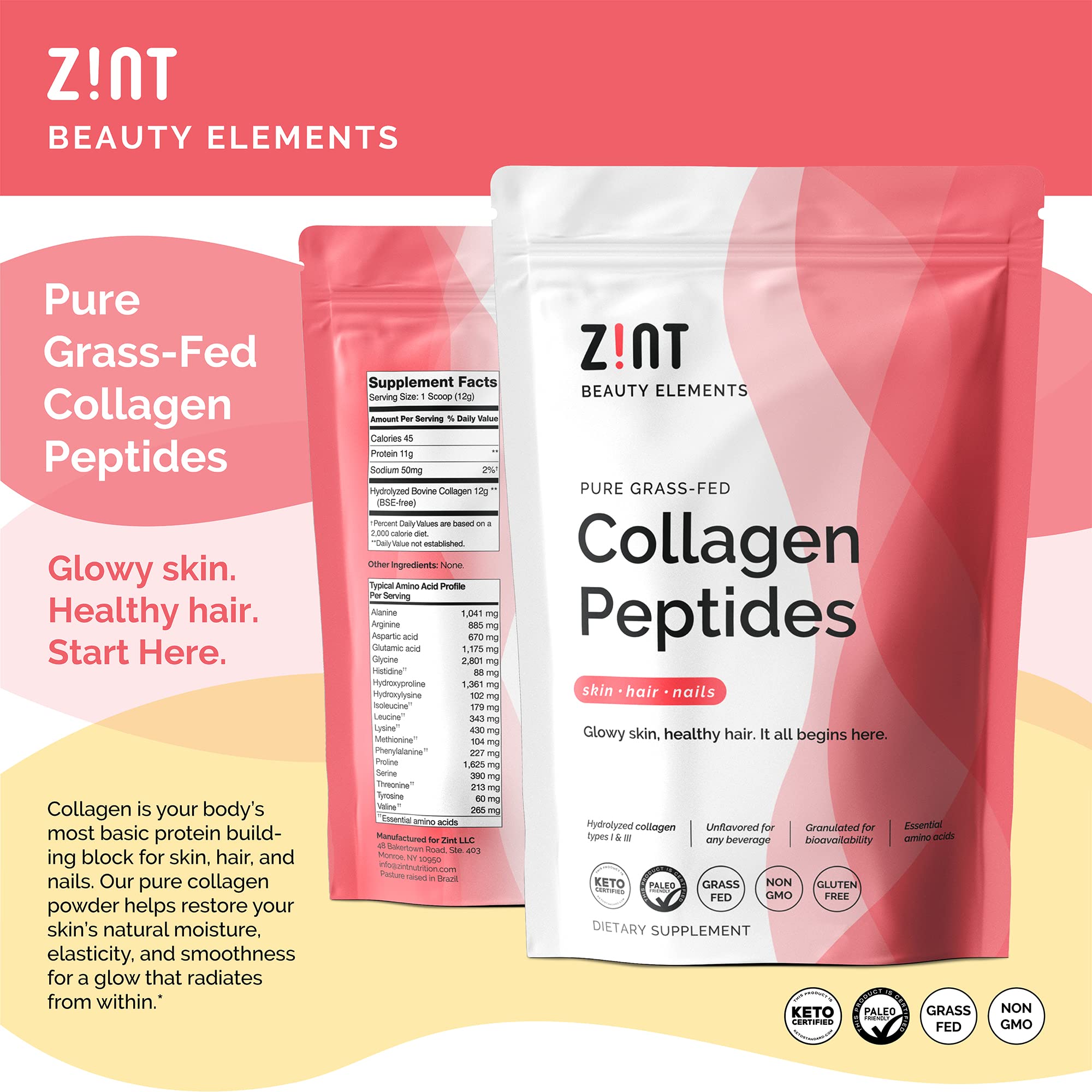 Zint Collagen Peptides added to coffee for a smooth, neutral mix.