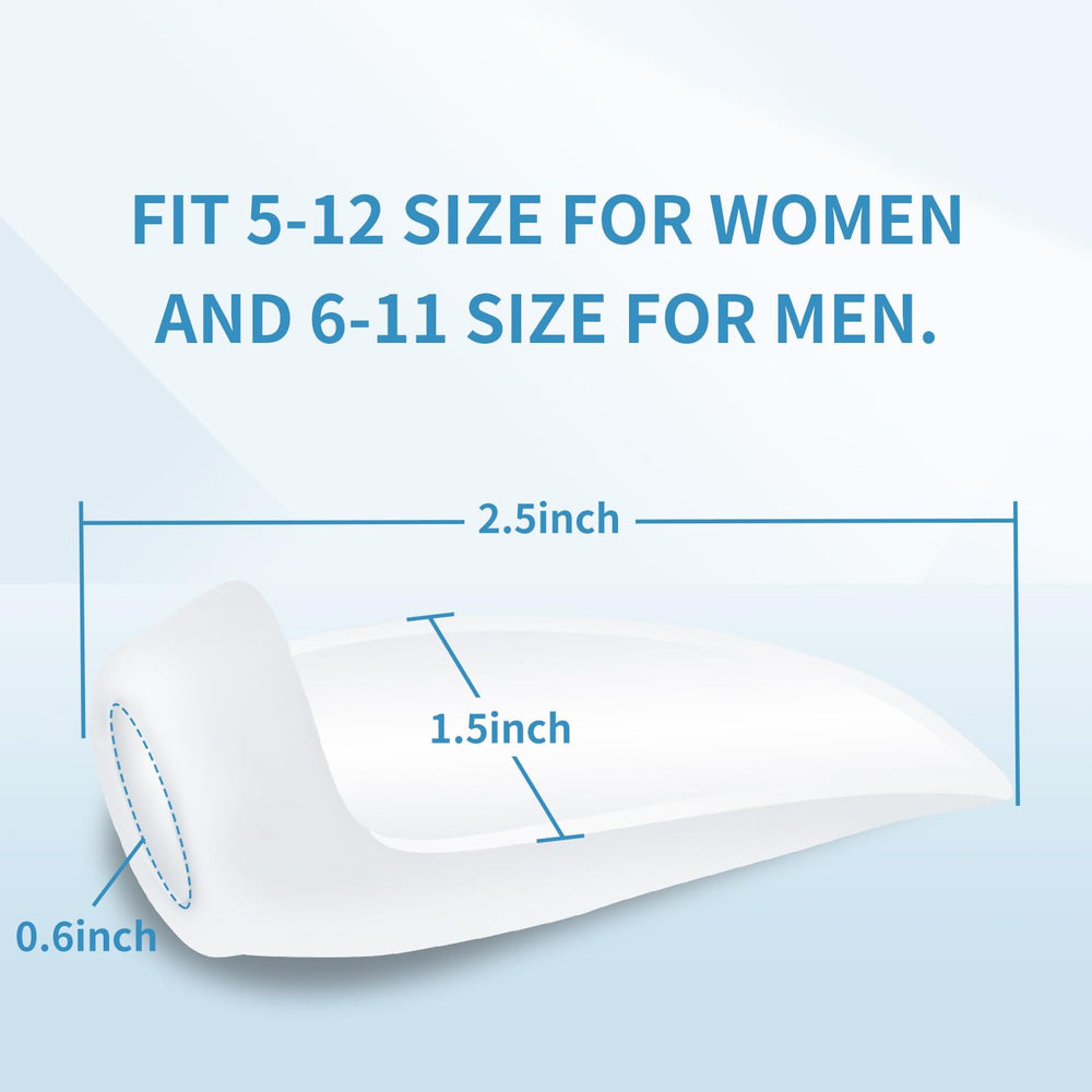 Zinyakon bunion guard worn under socks and shoes for gentle protection.