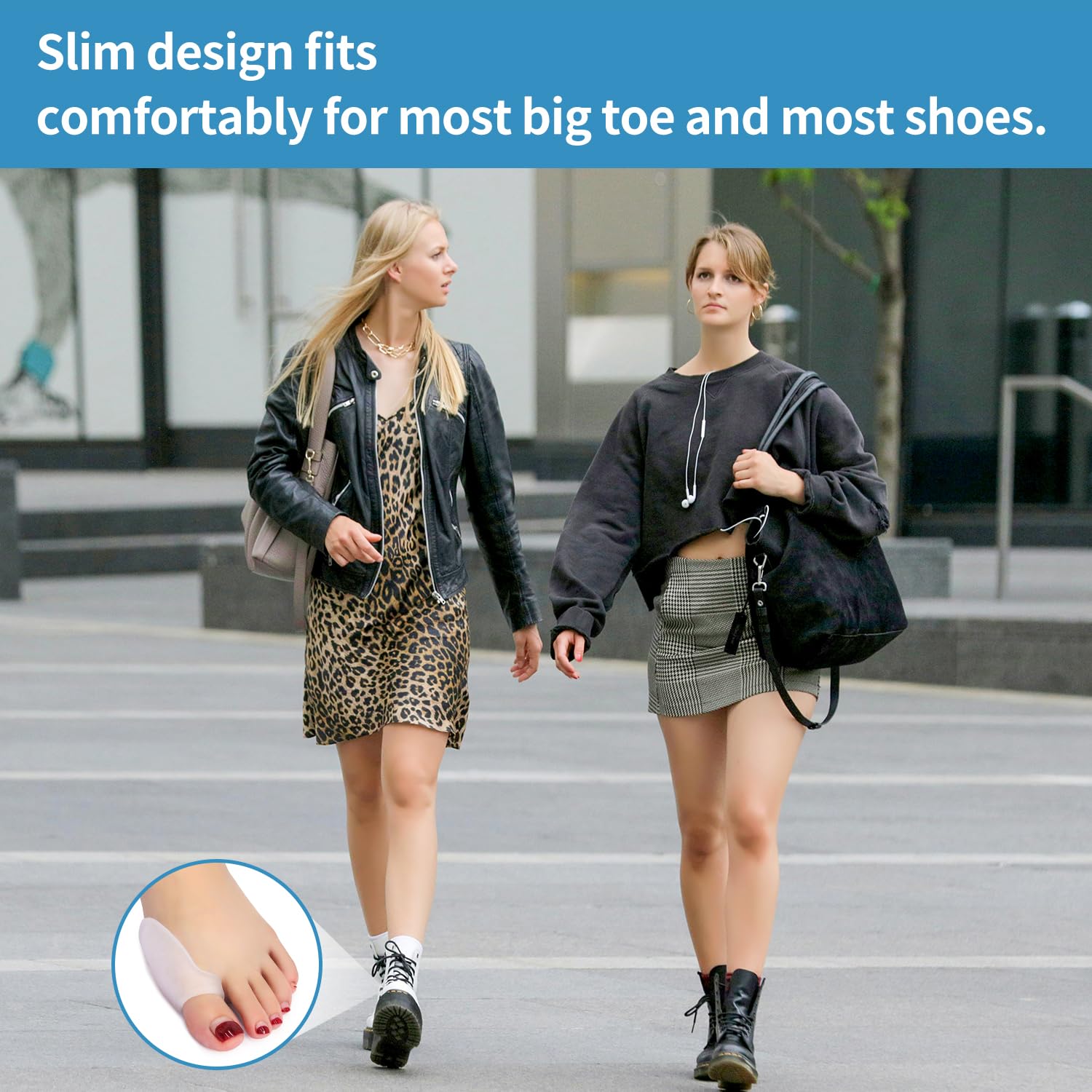 Zinyakon one-size fits most, easy to wear with socks and shoes.