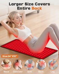 Ziptly red light therapy mat shoulders for relaxing upper-body sessions.