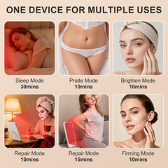 Ziptly three-mode setup demonstrated for skincare, relaxation, and comfort sessions.