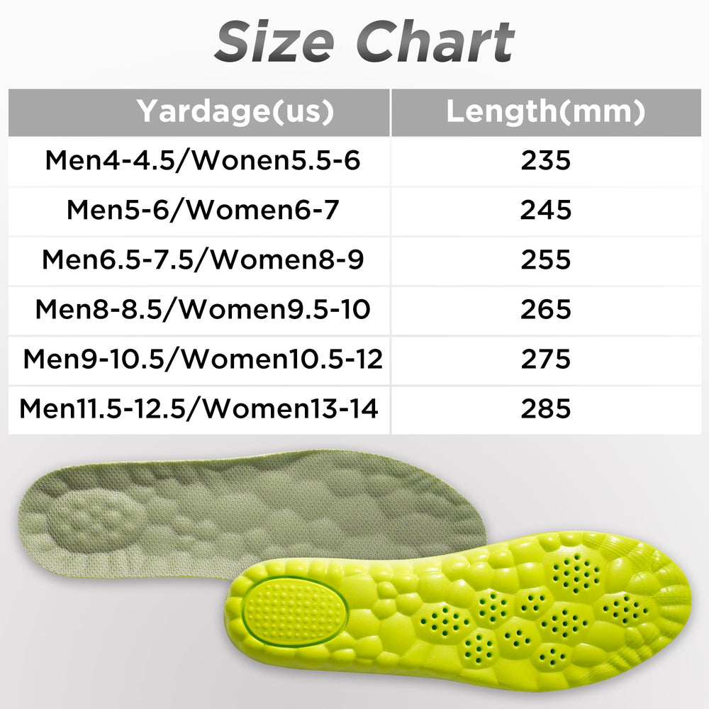Ziwigik cut-to-fit insoles adapt to casual shoes, boots, and sneakers.
