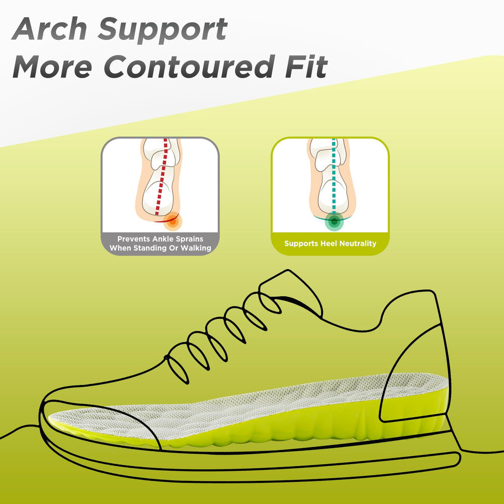 Ziwigik ventilation-hole insoles help reduce odor and keep feet cool.