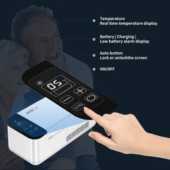 ZKSCool insulin cooler box LCD display shows real time temperature