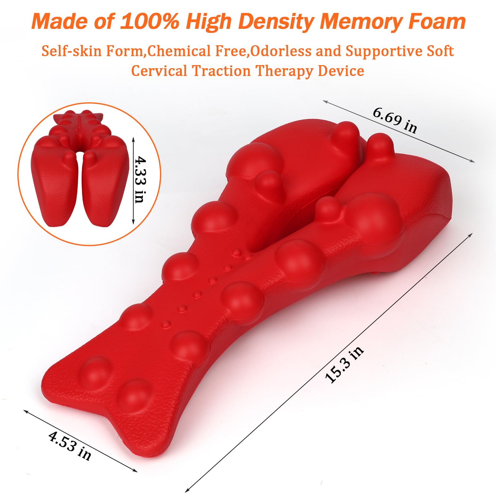 Zlisnahy cervical pillow travel-ready compact design for on-the-go relief