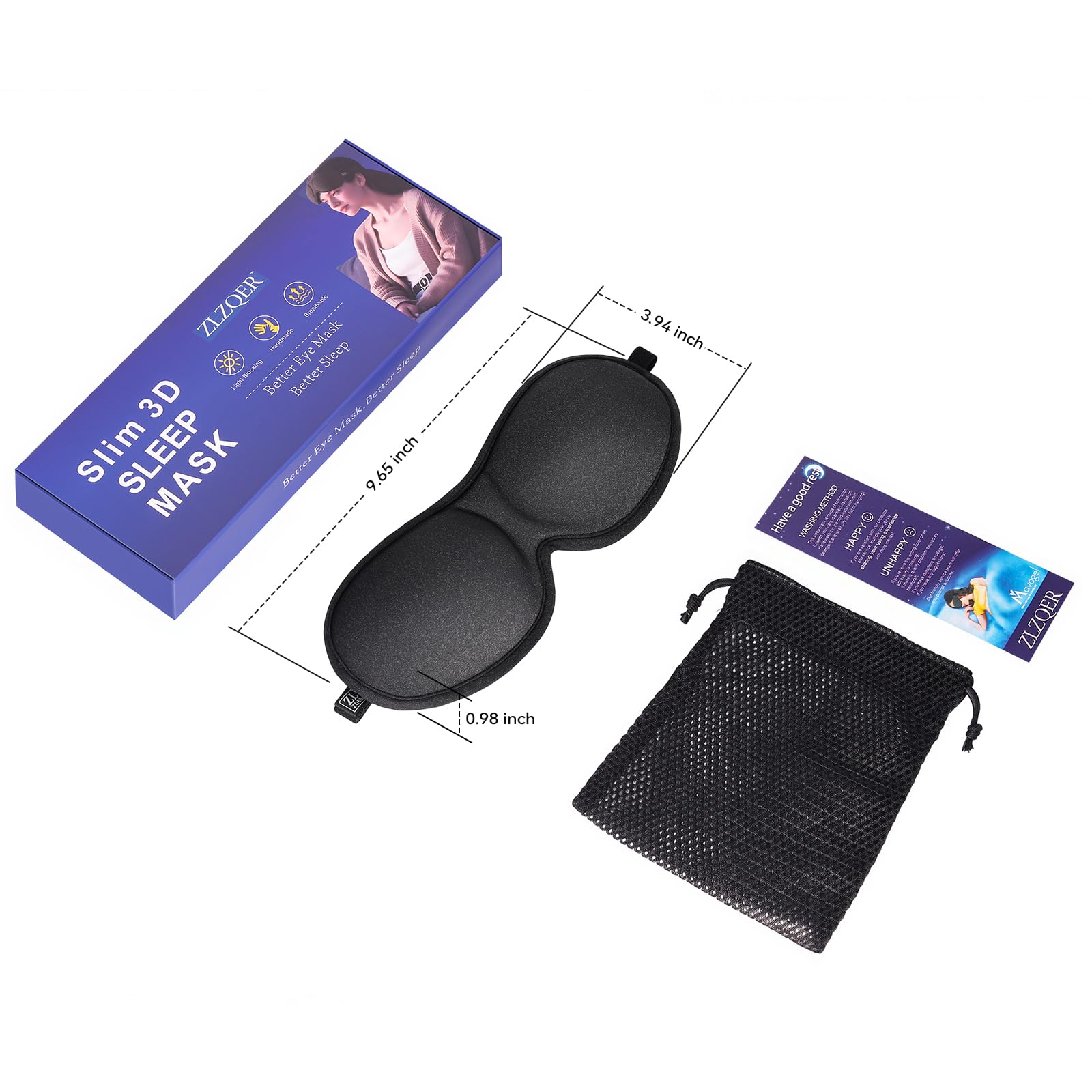 ZLZQER blackout sleep mask provides portable comfort wherever you go