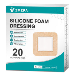 ZMZPA 20pcs silicone foam dressing close-up shows gentle border protection