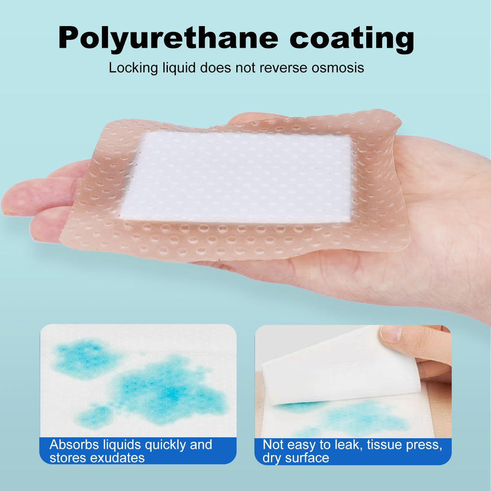 ZMZPA absorbent pad 2.4x2.4 inch helps manage moisture at the wound site.