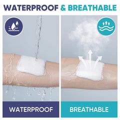 ZMZPA flexible film dressing fits joints for comfortable movement.