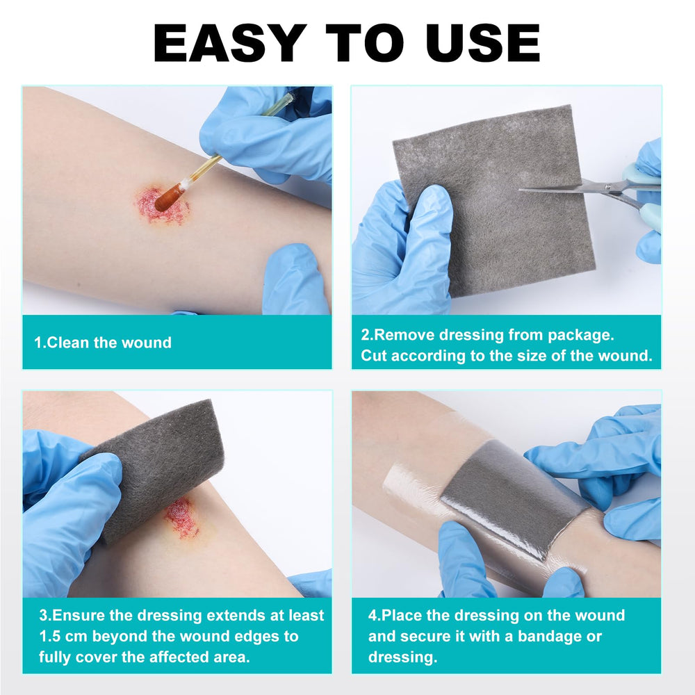 ZMZPA high-absorption alginate dressing absorbing wound exudate.