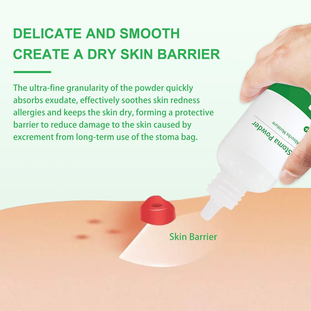 ZnnaYoha stoma powder fine texture provides gentle coverage on sensitive skin.