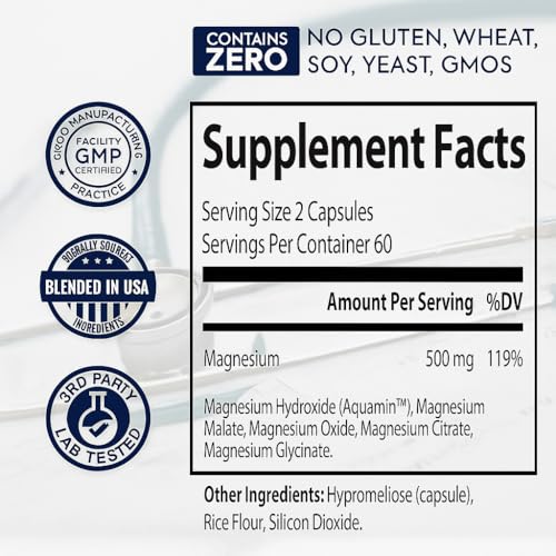 ZnS Health capsules close-up highlights easy-to-swallow magnesium forms.
