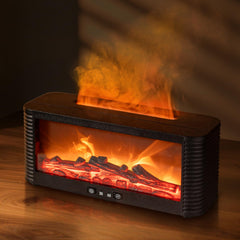 Znvyxhom essential oil diffuser with fireplace ambience for relaxation.