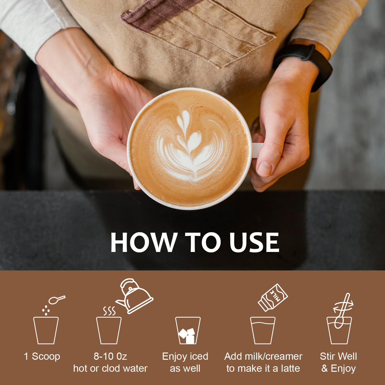 Brewed ZOAAD coffee in a glass showing rich color and aroma.
