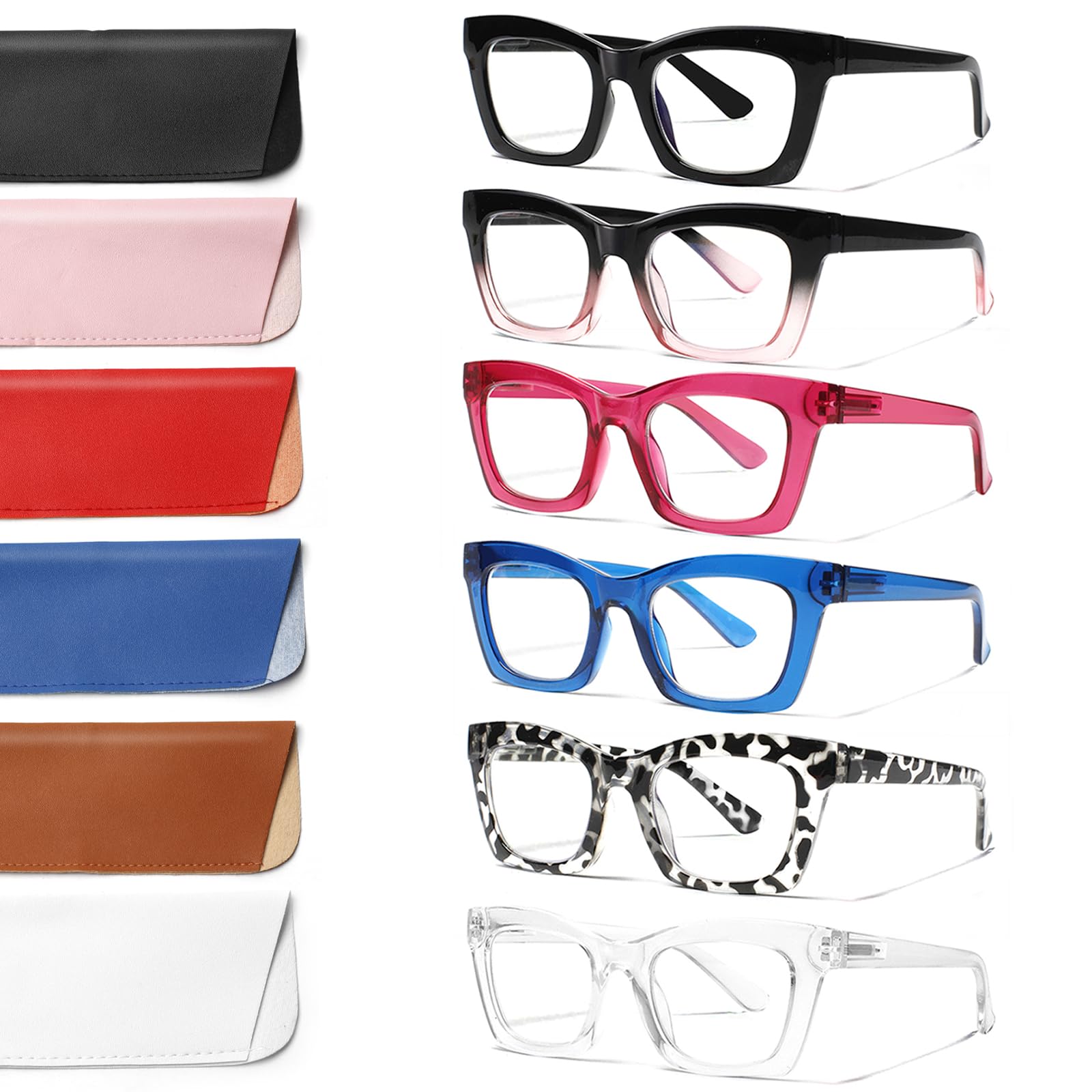 ZOECENT Oprah-style reading glasses for women with mixed-color frames, ideal for versatile styling.