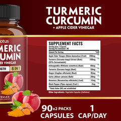 Zolotus 95% Curcuminoids label detail highlights potency.