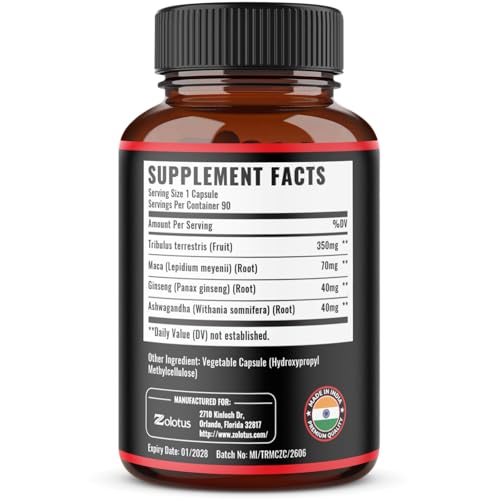 Zolotus ashwagandha-panax bottle label highlights adaptogenic blend.