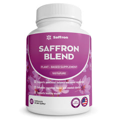 ZonaVitalis saffron supplements bottle front view showing calm mood support.
