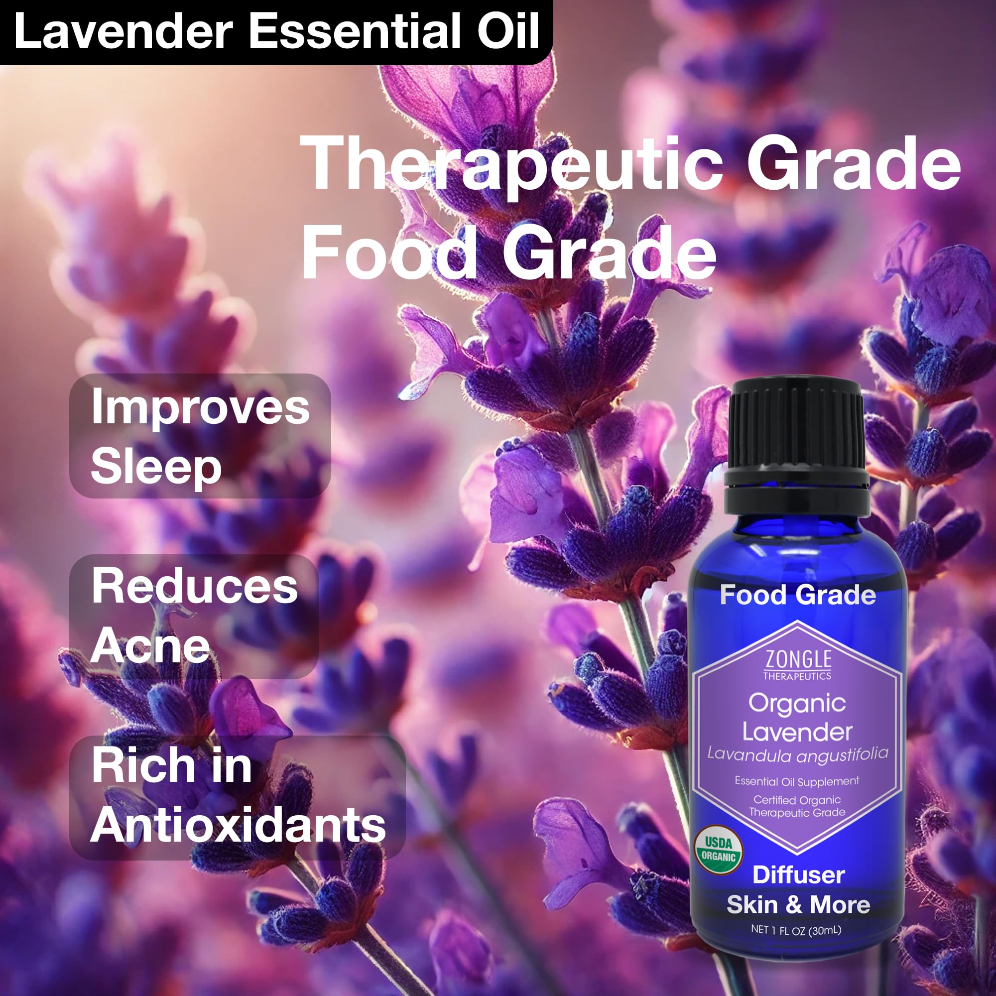 Zongle Lavender Oil used to flavor beverages with floral notes.