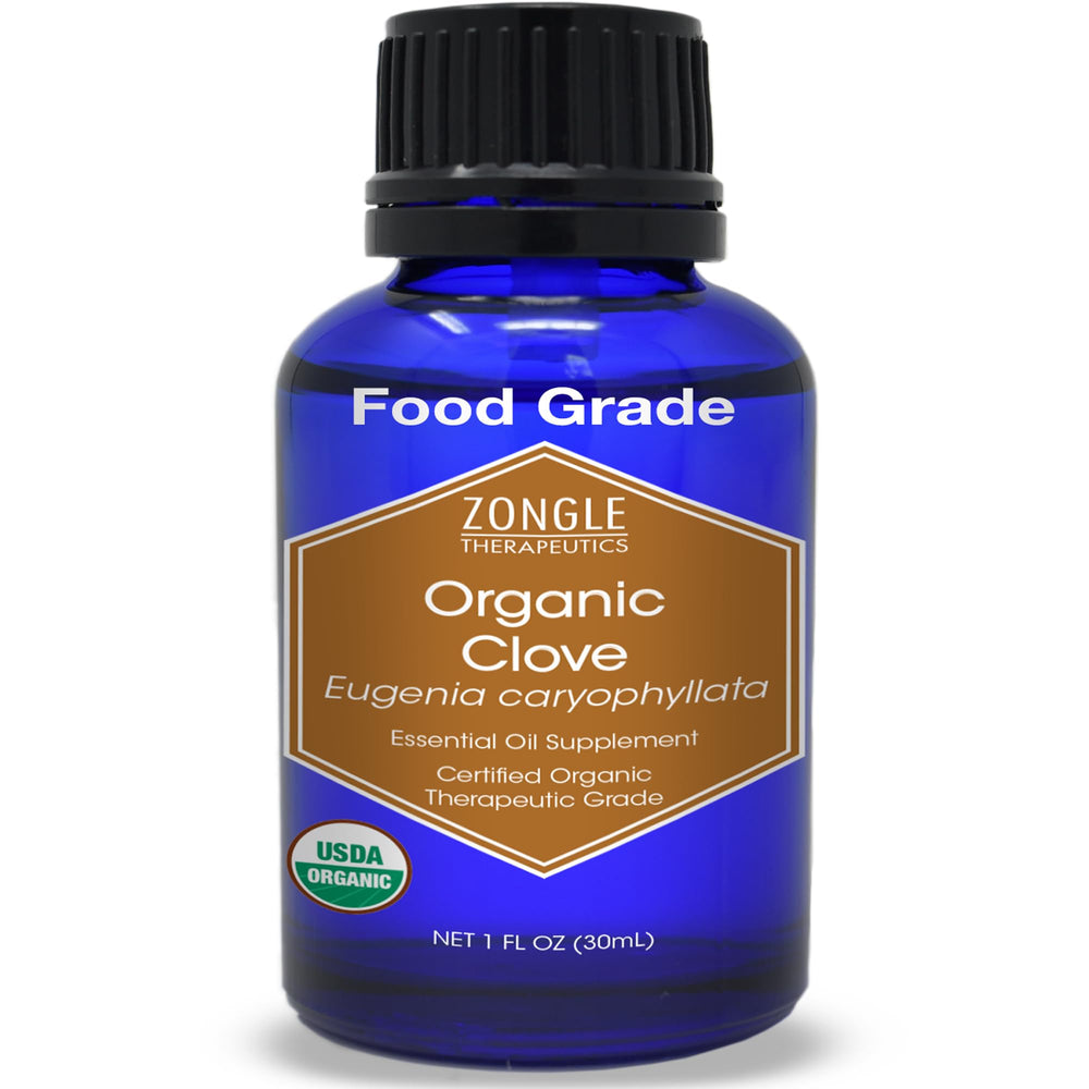 Zongle Therapeutics clove oil bottle 1oz for natural oral care