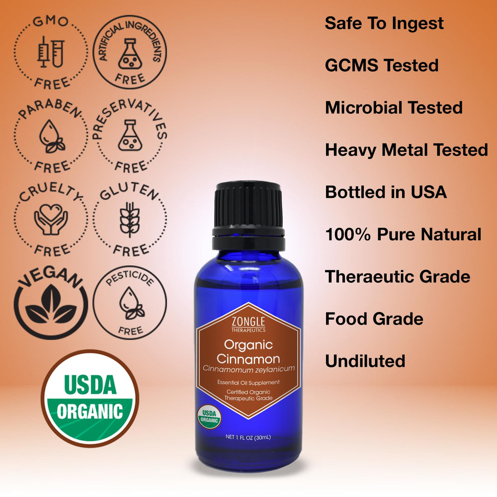 Zongle Therapeutics cinnamon leaf oil drops ready for flavoring in recipes.