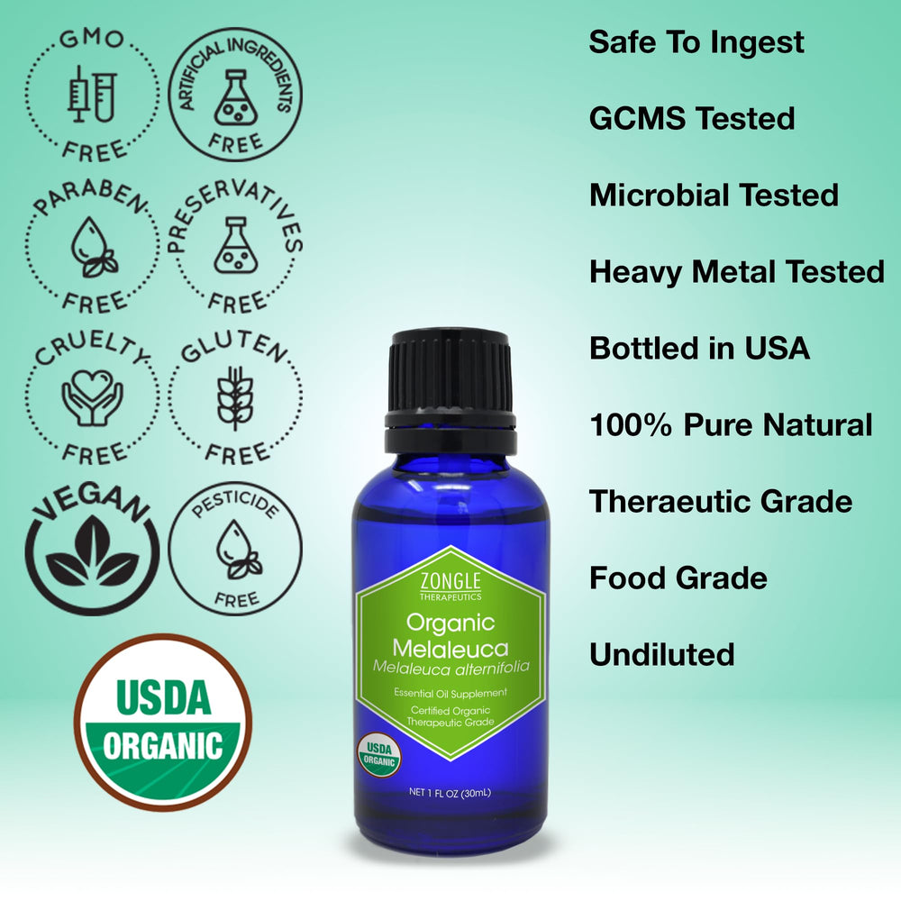 Zongle Therapeutics Tea Tree Oil diffuser setup for a refreshing, uplifting aroma.