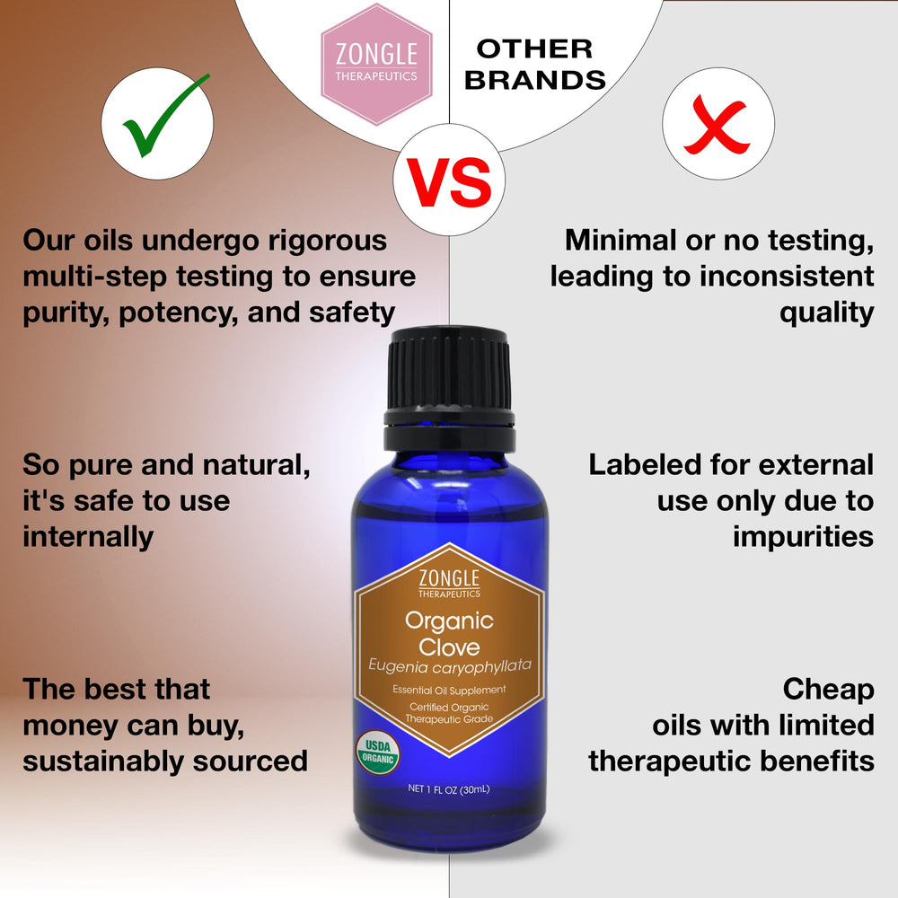 Zongle Therapeutics USA-bottled clove oil on kitchen counter