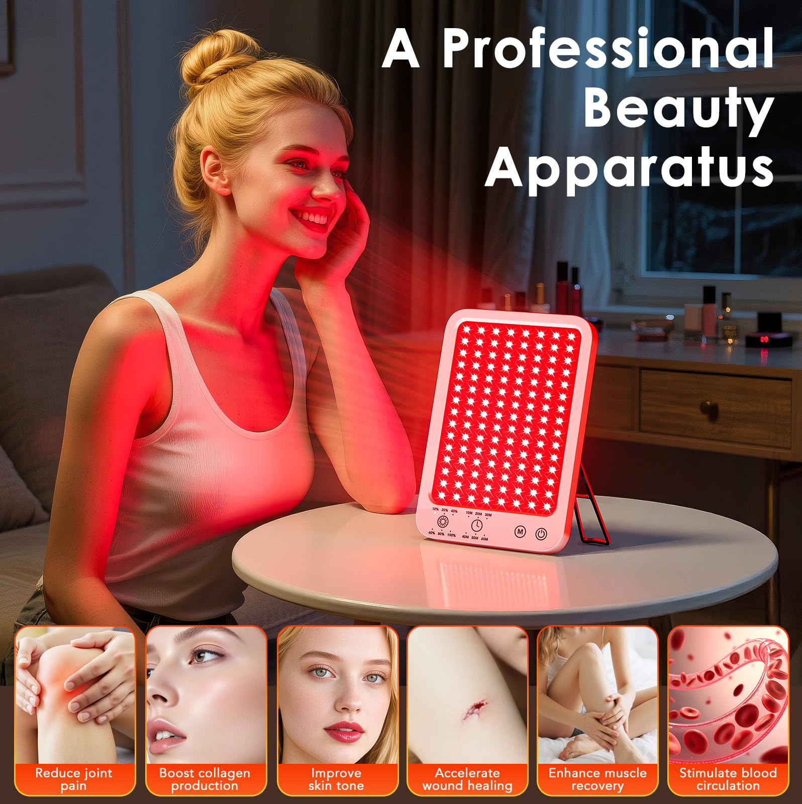 ZonGym 850nm near-infrared close-up for deeper tissue exposure.