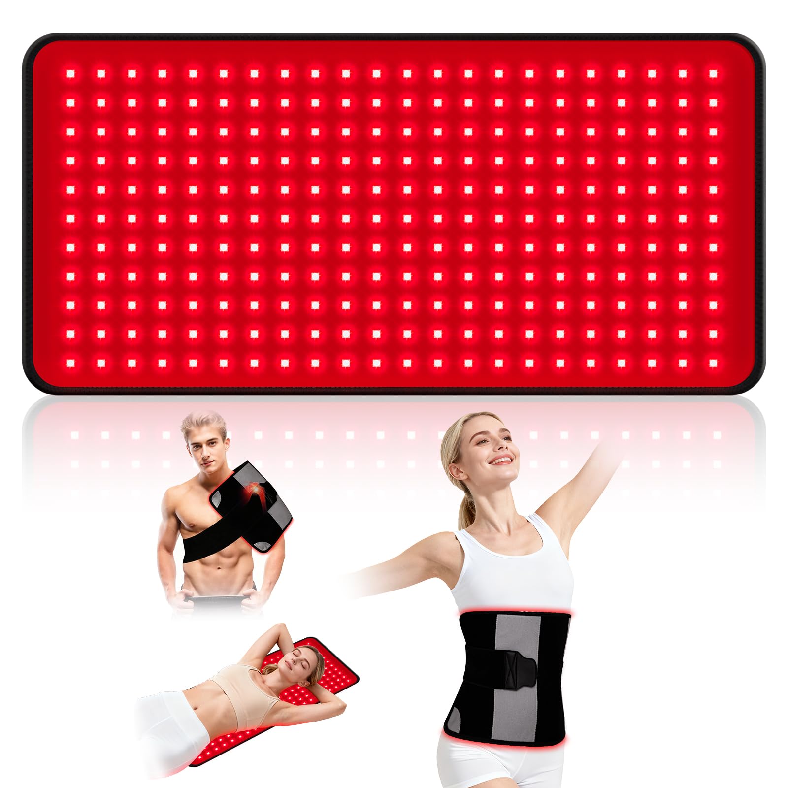 ZonGym red light therapy pad back for targeted relief and relaxation.