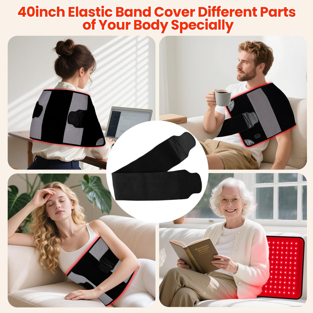 ZonGym red light therapy pad chest for wide-area coverage and relaxation.