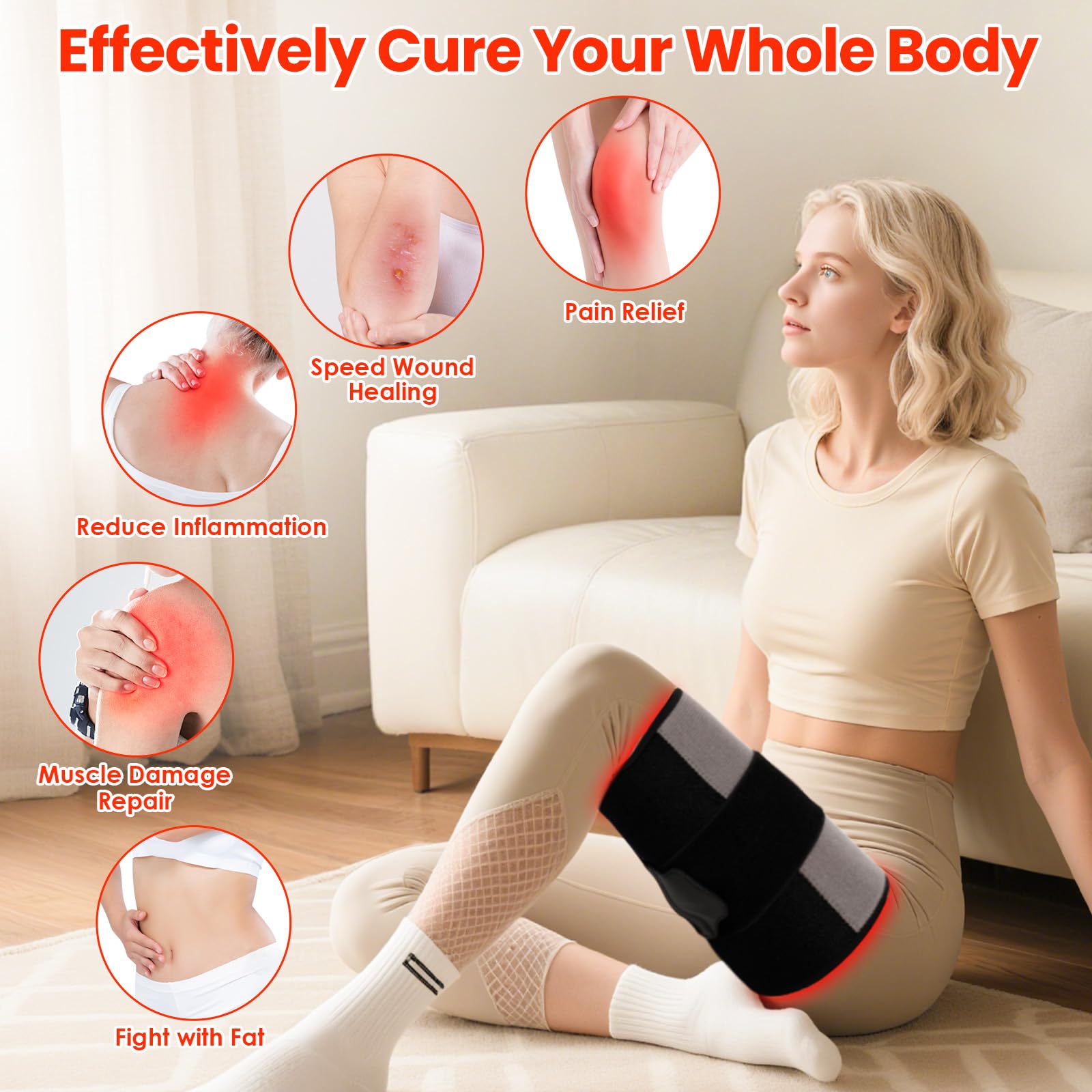ZonGym red light therapy pad knee for joint comfort and steady recovery.