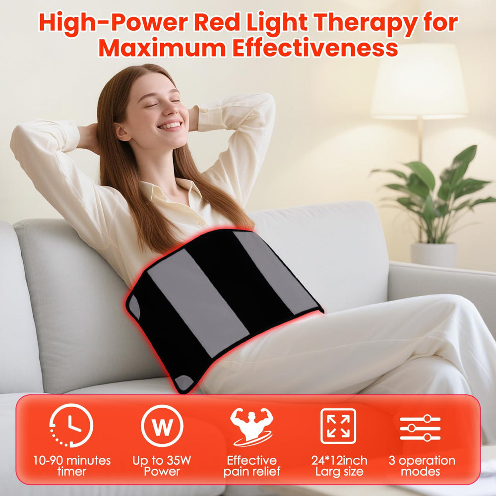 ZonGym red light therapy pad waist for comfort and recovery after workouts.