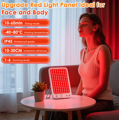 ZonGym red light therapy panel side view showing sleek design for easy home use.