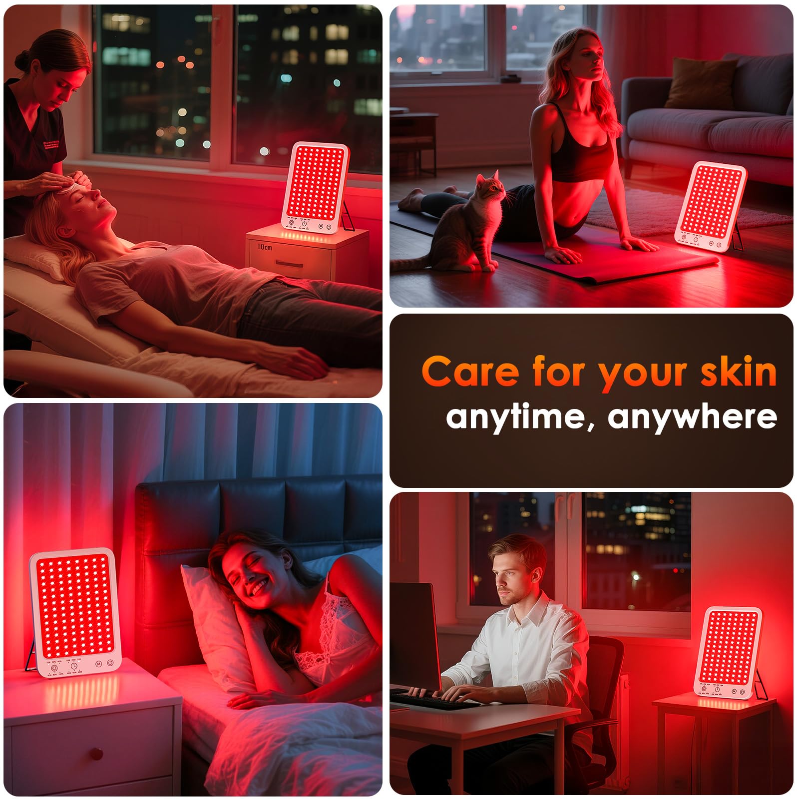 ZonGym six-brightness levels enable gentle or intense light therapy at home.
