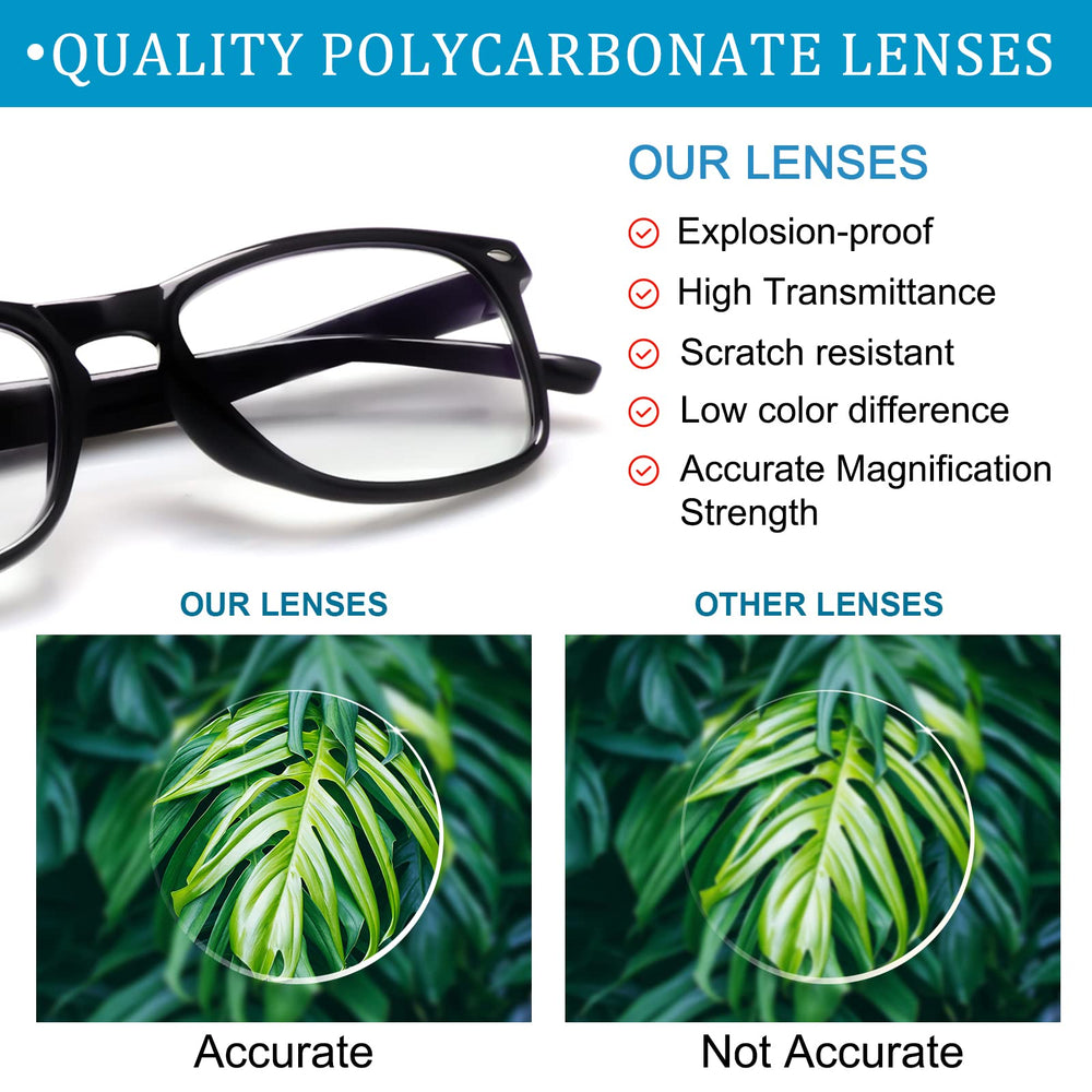 ZONLON reading glasses with polycarbonate lenses offer crisp vision and durability.