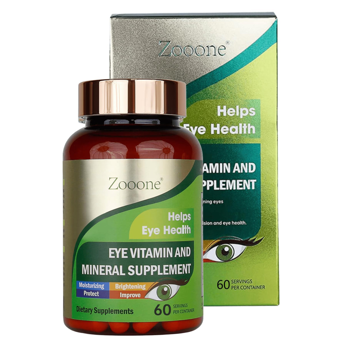 Zooone 60 cápsulas luteína en envase para soporte ocular diario