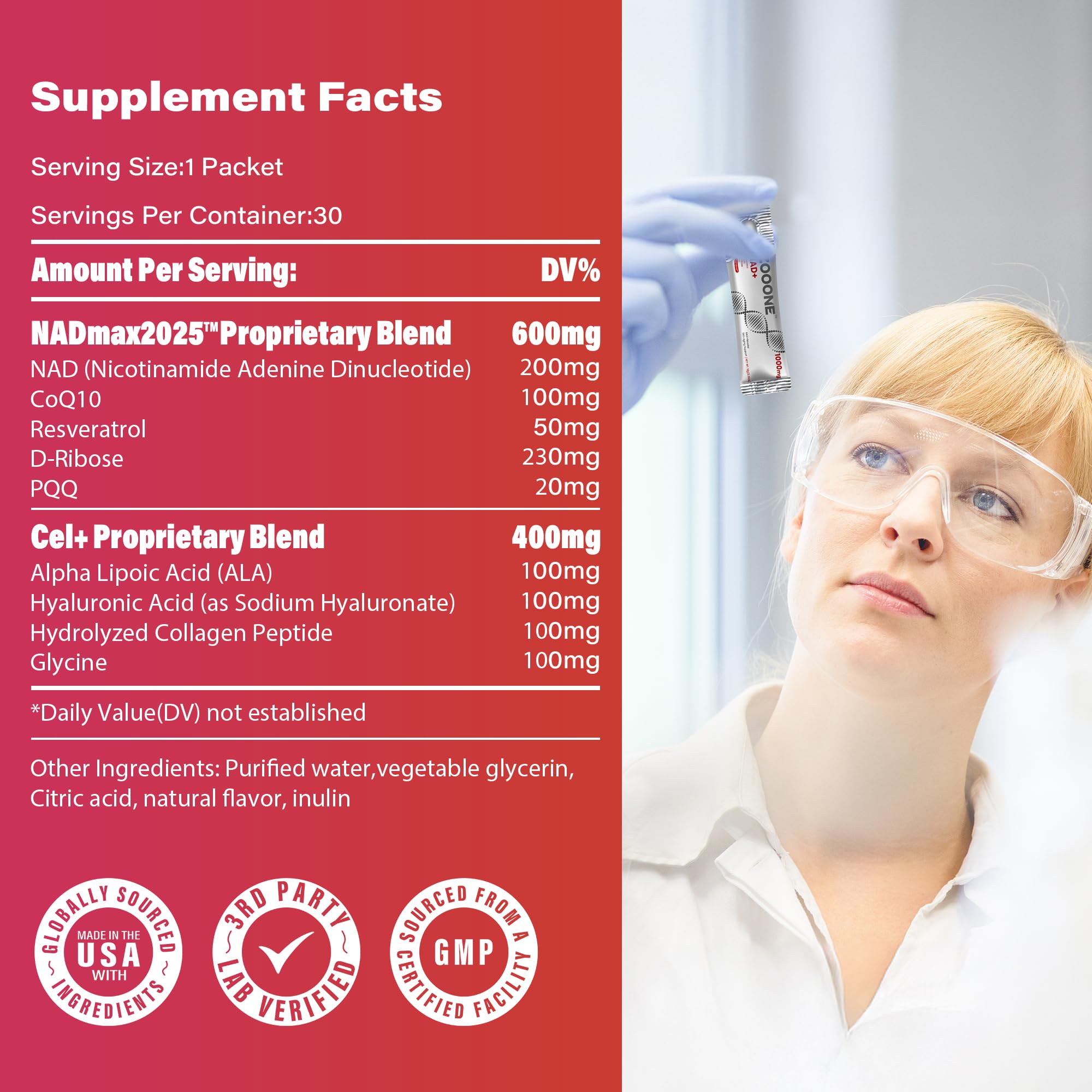Zooone NAD1000 pre-measured doses simplify daily supplementation.