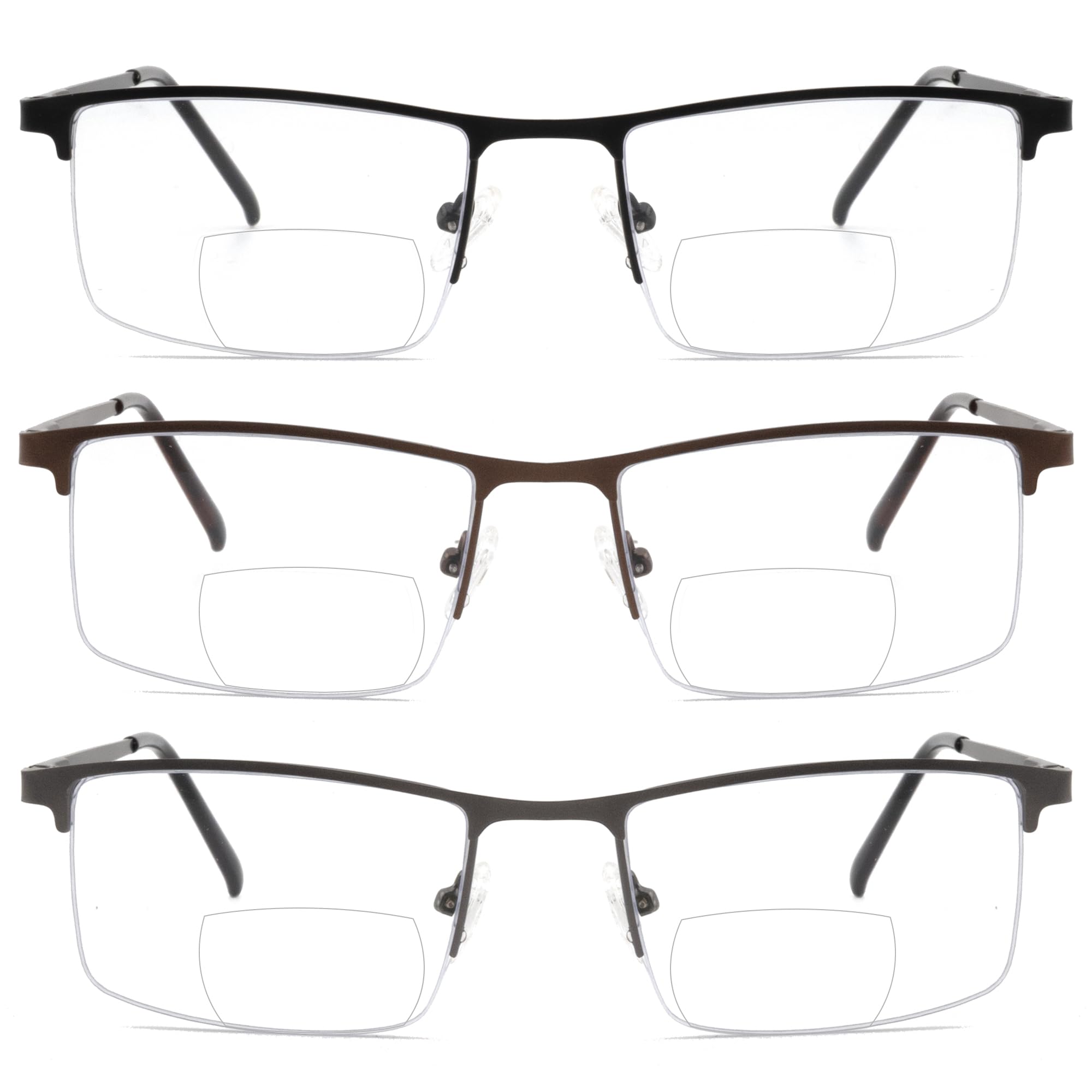Zooxsky bifocal readers with spring hinge in black offer comfortable wear and secure fit