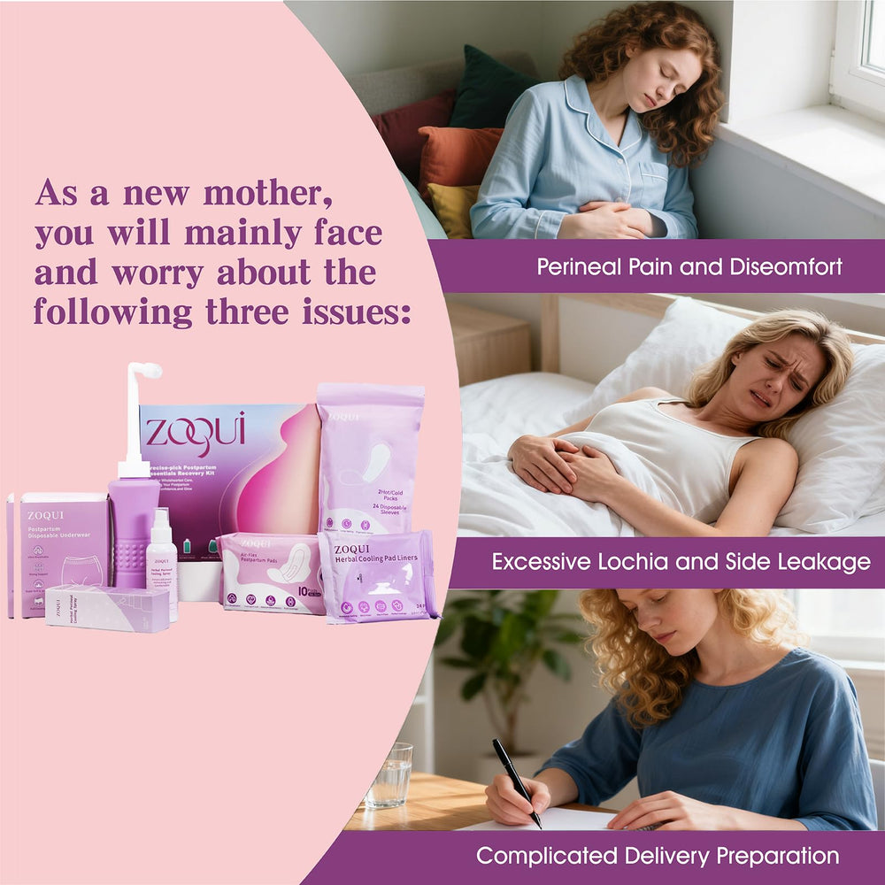 ZOQUI all-in-one labor and delivery kit simplifies postpartum prep