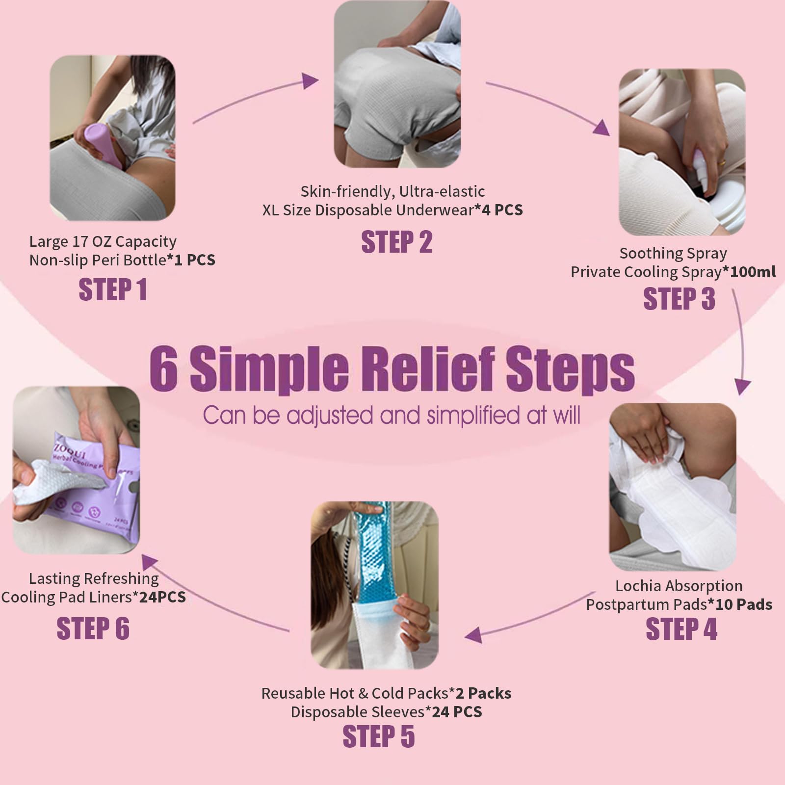 ZOQUI leak-proof maxi pads for reliable protection during recovery