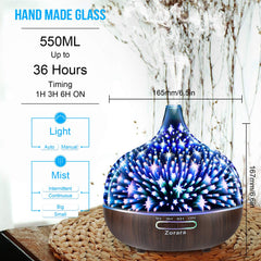 Zorara diffuser shows 7-color LED lights for mood-enhancing ambience