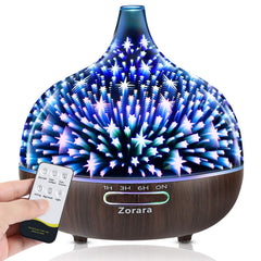 Zorara 550ml diffuser with glass cover, elegant close-up for stylish decor and aroma