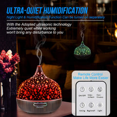 Zorara diffuser remote control enables easy adjustments from bed