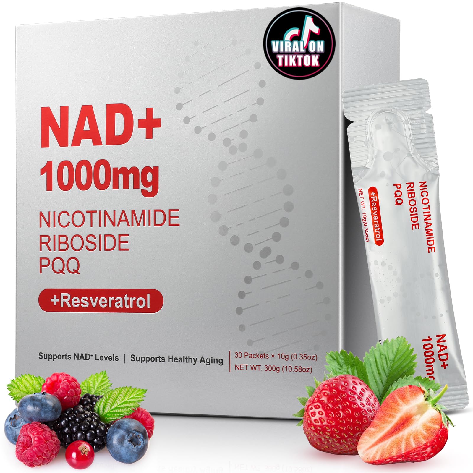 ZOROAHER NAD+ liquid bottle shot highlights fast-absorbing energy support