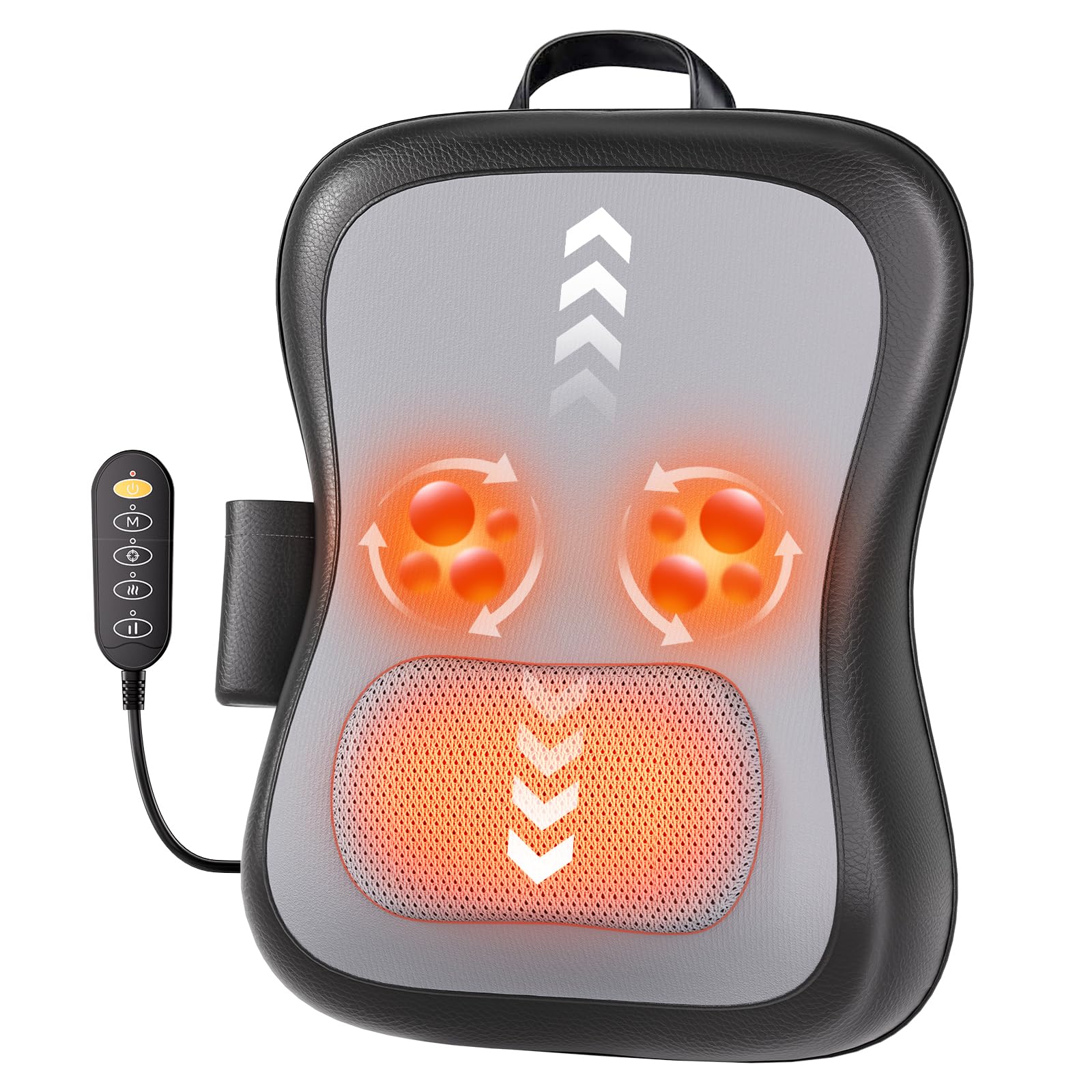 Zorynae shiatsu back massager with remote control for personalized upper back relief.