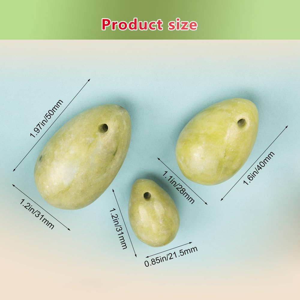ZORZA jade massage egg with lanyard for easy handling.