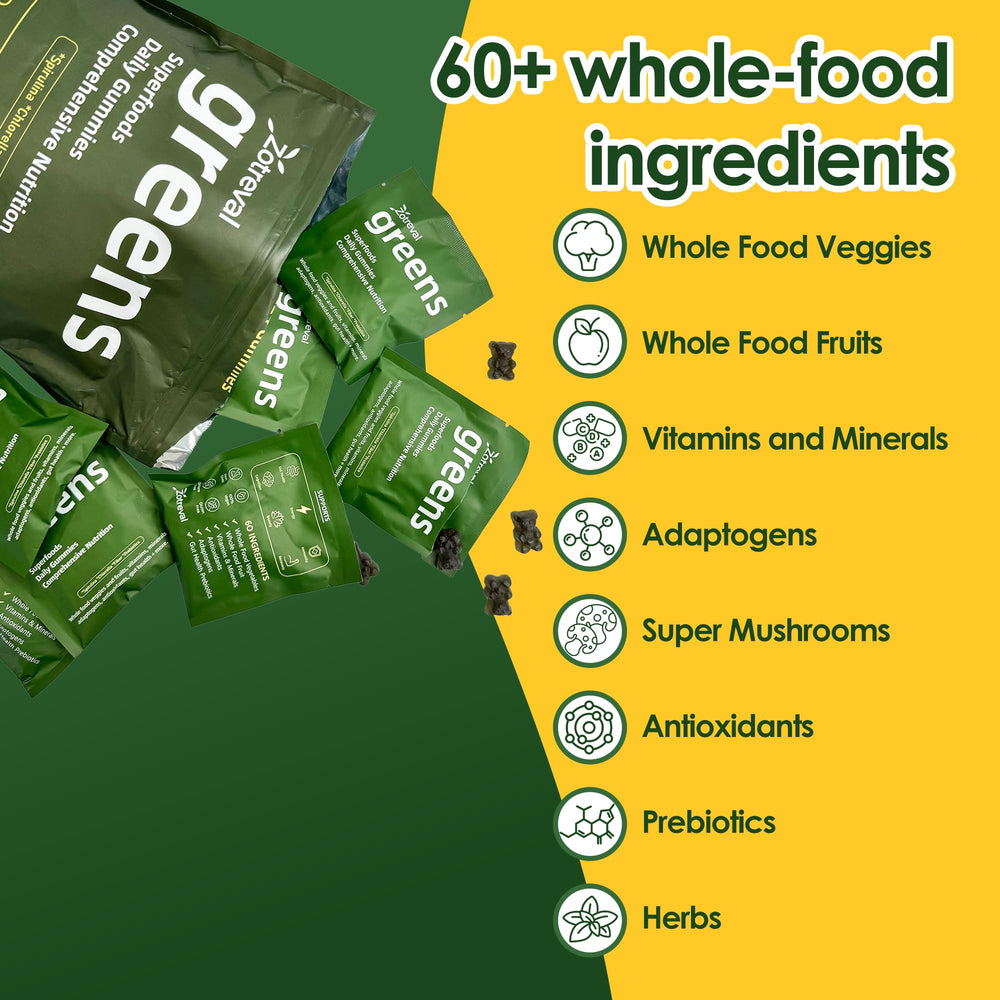 Zotreval Daily Greens packaging highlights plant vitamins for everyday wellness