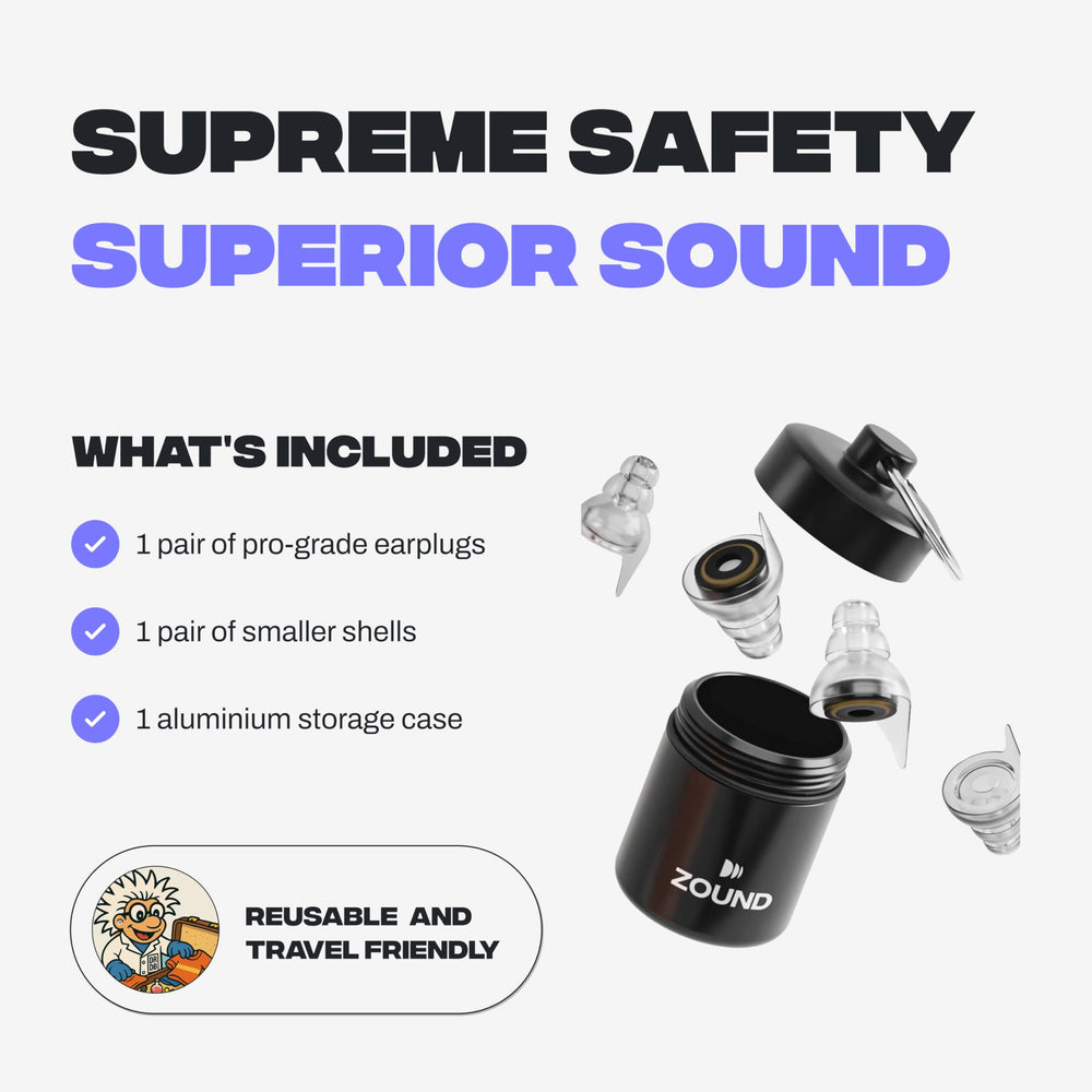 Zound earplugs highlight soft silicone tips for comfortable extended wear
